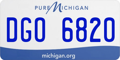 MI license plate DGO6820