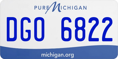 MI license plate DGO6822