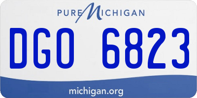 MI license plate DGO6823