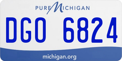 MI license plate DGO6824