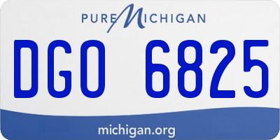 MI license plate DGO6825