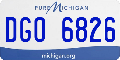 MI license plate DGO6826