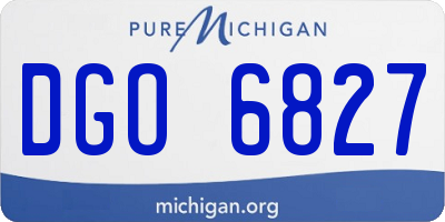 MI license plate DGO6827
