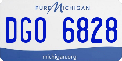 MI license plate DGO6828