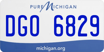 MI license plate DGO6829
