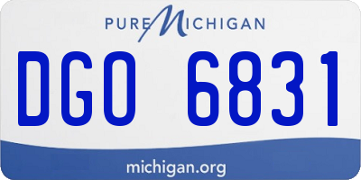 MI license plate DGO6831