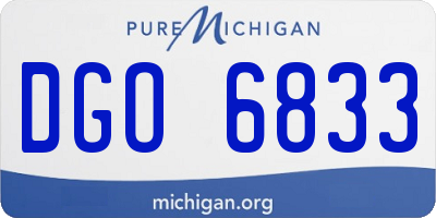 MI license plate DGO6833