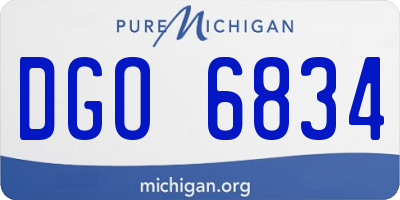 MI license plate DGO6834
