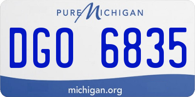 MI license plate DGO6835