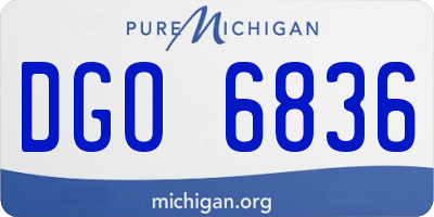 MI license plate DGO6836