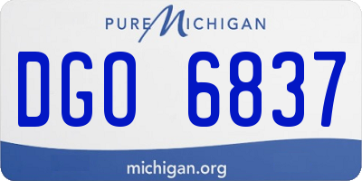 MI license plate DGO6837