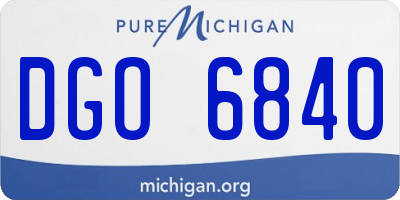 MI license plate DGO6840