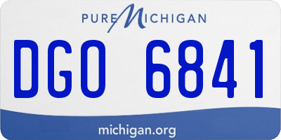 MI license plate DGO6841