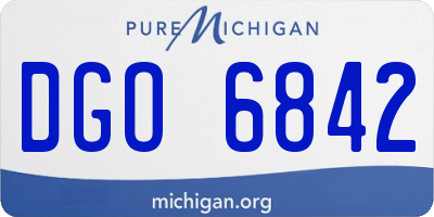 MI license plate DGO6842