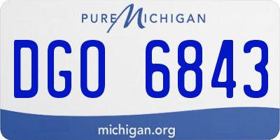 MI license plate DGO6843