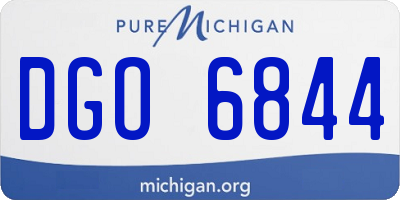MI license plate DGO6844