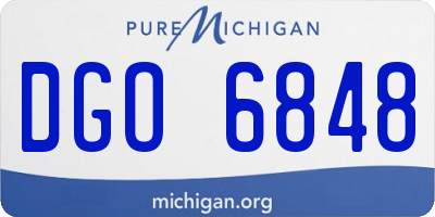 MI license plate DGO6848