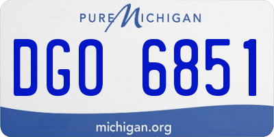 MI license plate DGO6851