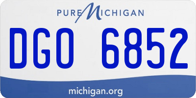 MI license plate DGO6852
