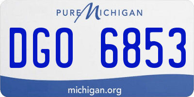 MI license plate DGO6853