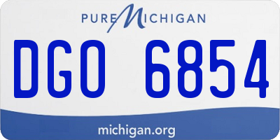 MI license plate DGO6854
