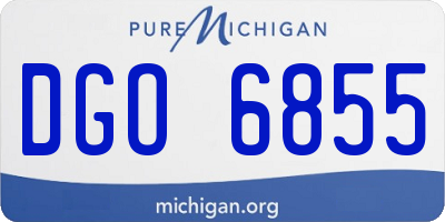 MI license plate DGO6855
