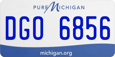 MI license plate DGO6856