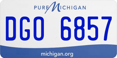 MI license plate DGO6857