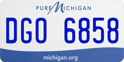 MI license plate DGO6858