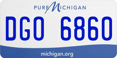 MI license plate DGO6860