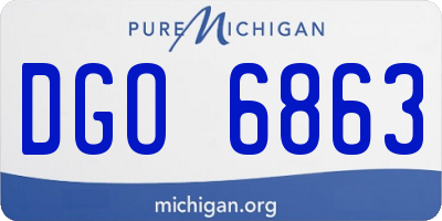 MI license plate DGO6863