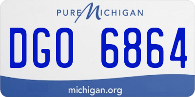 MI license plate DGO6864