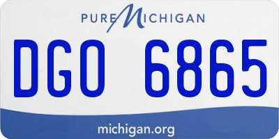 MI license plate DGO6865
