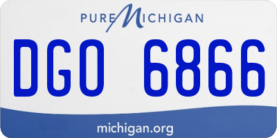 MI license plate DGO6866