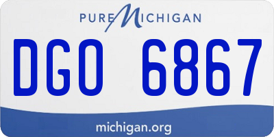 MI license plate DGO6867