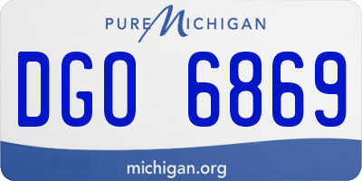 MI license plate DGO6869