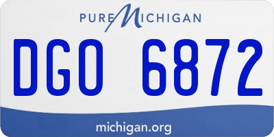 MI license plate DGO6872