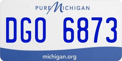 MI license plate DGO6873