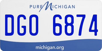 MI license plate DGO6874