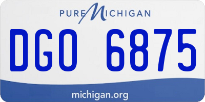 MI license plate DGO6875