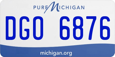 MI license plate DGO6876