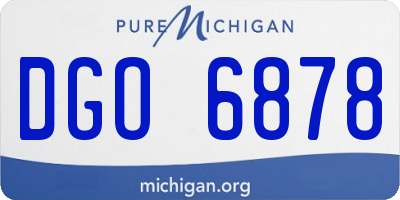 MI license plate DGO6878