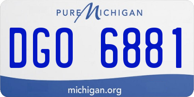 MI license plate DGO6881