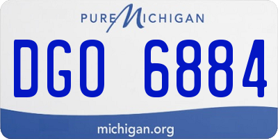MI license plate DGO6884