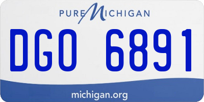 MI license plate DGO6891
