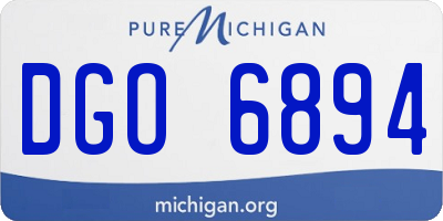 MI license plate DGO6894