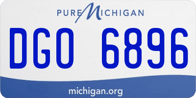 MI license plate DGO6896