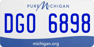 MI license plate DGO6898