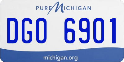 MI license plate DGO6901