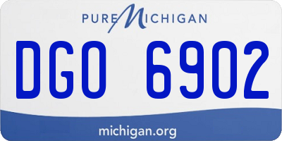 MI license plate DGO6902